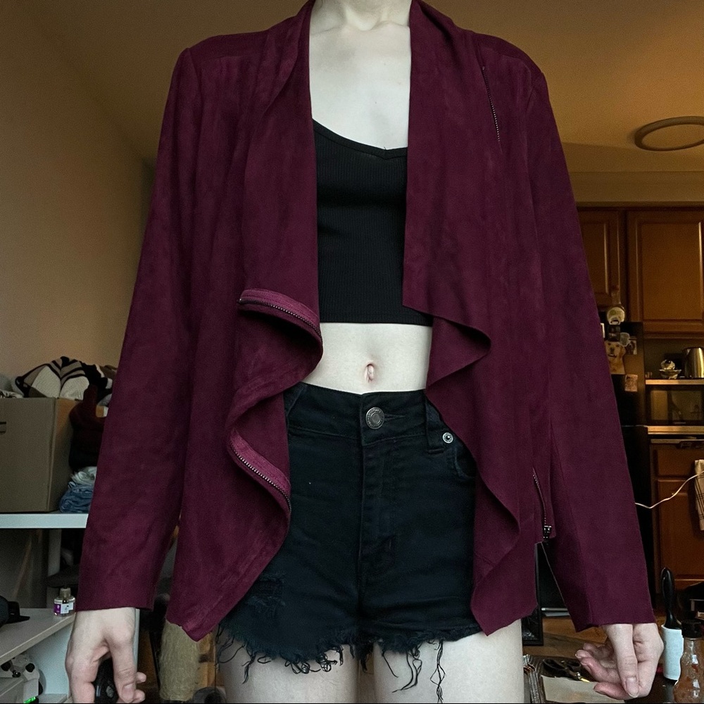 ♥️Burgundy Suede jacket/blazer